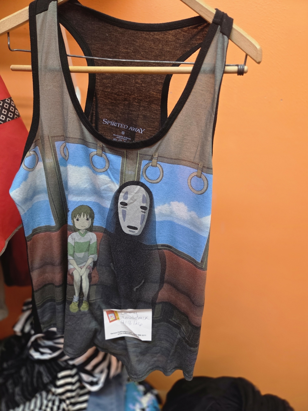 Hot Topic Spirited Away No-Face & Chihiro Graphic Tank Top - Black, Blue, Brown